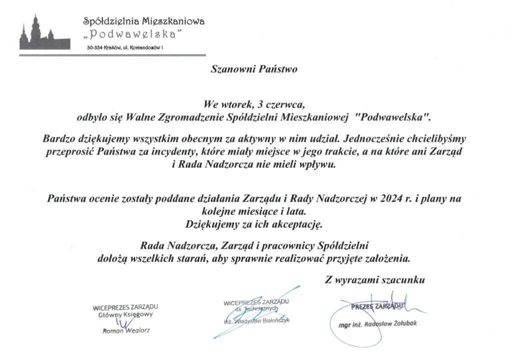 podziekowanie